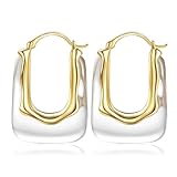 Resin Huggie Hoop Earrings Chunky Statement Vintage Earrings Cute Summer Acrylic Drop Earring Unique Trendy Jewelry Gifts for Women(Clear)