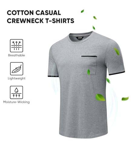 JMIERR Mens T-Shirt Cotton Crewneck Basic Tee Casual Short Sleeve Shirts Active Quick Dry 3 Pack Tops with Pocket4
