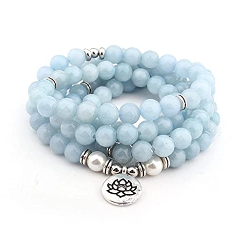 Collier 108 perles Mala en pierres naturelles pour session de yoga et méditation
