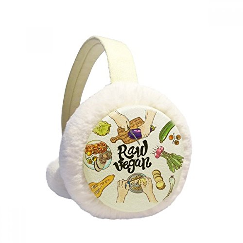 Orejeras de invierno de regalo original con temática de patata cruda vegana