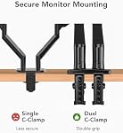 HUANUO Support Double Moniteur pour 13 à 32 Pouces, Support de Moniteur Double Design, Entièrement Réglable avec Inclinaison, Rotation, VESA 75/100, 19.8lbs par bras