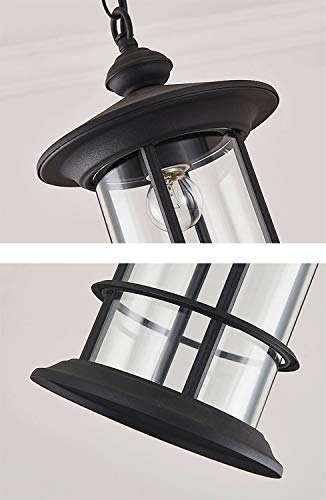Plafonnier balcon étanche aluminium noir E27 protection intempéries - 7