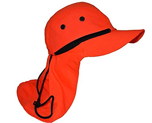 Youth Kids 4 Panel Quick Dry Soft Bucket Large Bill Flap Hat Sun Cap