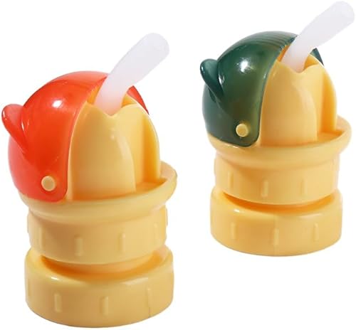 Miniatura 8 de 2 piezas 2 en 1 botella de agua tapa de popote a prueba de derrames, tapa de torsión tapa segura para beber sorbos, herramienta antiasfixia para