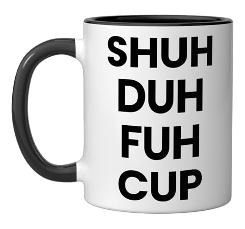 Taza cerámica negra y blanca 11 oz miniatura 1