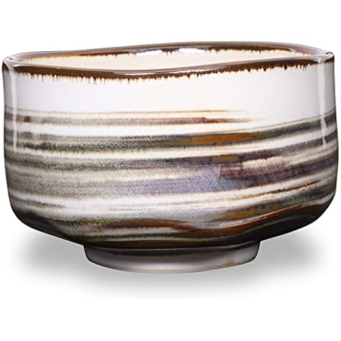 Japanese Handmade Matcha Tea Bowl Beige Green Tea Cup Ceremony Authentic Mino Ware Ceramic Unka Ceramic Chawan Cover