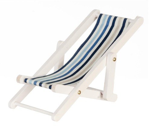 Melody Jane Dollhouse Miniature White Wooden Rocking Chair - 1:12 Scale Model Furniture