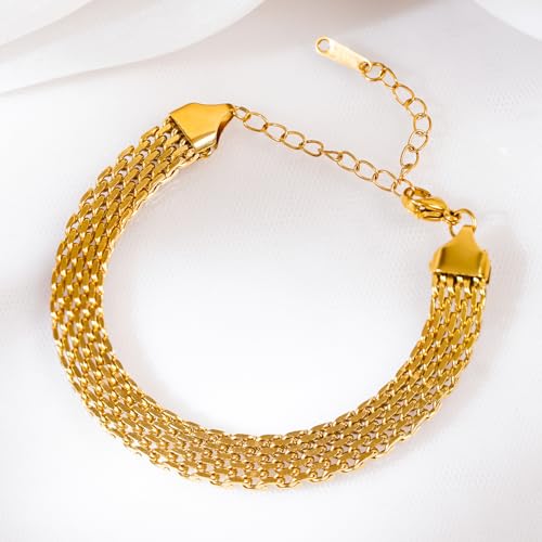 Image of Rubans Demi Fine Stainless Steel Bracelet Waterproof Gift for Women & Girls