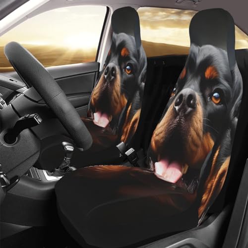 Housse de siege voiture Rottweiler universelle : lot de 2 protections confortables