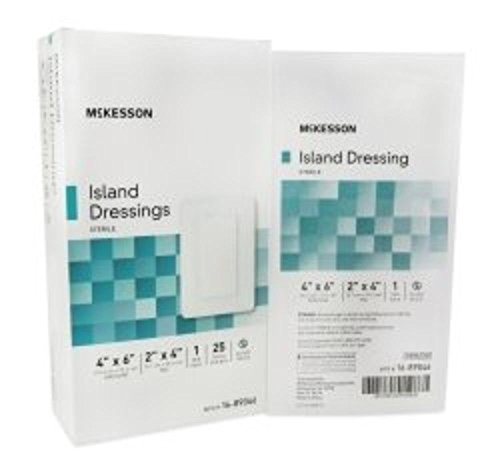 MCKESSON Adhesive Island Dressing McKesson Polypropylene/Rayon 4 X 6
