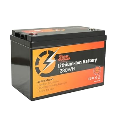SUPER EMPOWER 12.8V 100Ah Low-Temp Protection LiFePO4 Battery Built-in 100A BMS, Group 31 Deep Cycle, Lithium Iron Phosphate Battery Perfect for Trolling Motors, Yacht, Marine, Boat, RV, Home Energy