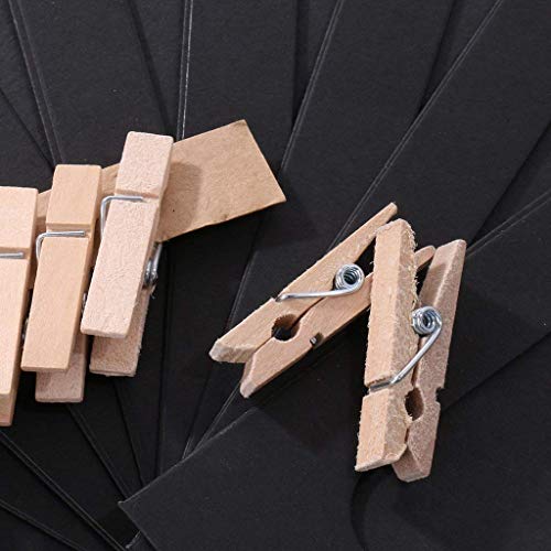 Image of Party Propz Paper Photo Frame - 10 Pcs 5x7 Kraft Paper Picture Frames DIY Cardboard Photo Frames with Wood Clips and Jute Twine (Black) | photo frame for wall | photo frame for wall decoration