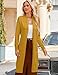GRACE KARIN Women's 2026 Trendy Long Cardigans Sweater Open Front Long Sleeve Maxi Duster Coats with Pockets(Mustard,M)