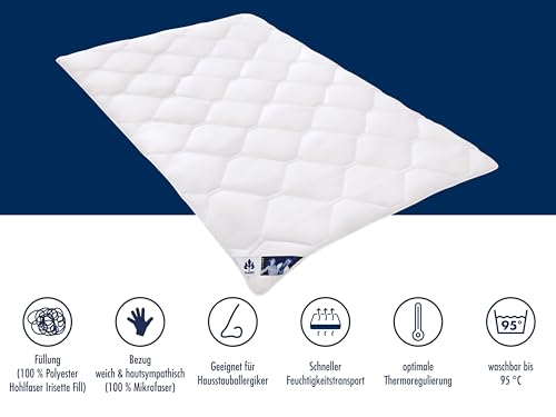 Edredón 155 x 220cm blanco IRISETTE para cama individual 3