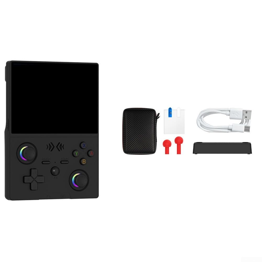 Retro Handheld Spielkonsole mit 4,5 Zoll IPS HD Display, 18000+ Klassische Spiele, 30+ Emulatoren, Abnehmbarer Joystick, Tragbares Design für Unterwegs(Gay)