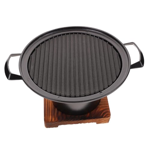 Gatuida Parrilla Barbacoa Portátil para con Superficie Antiadherente Diseño Único de Drenaje de Aceite Bandeja Separada para Recogida Fácil Limpieza y para Personas Interiores y