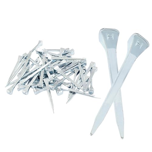 Unlorspy 50 Pcs E3 Horseshoe Nails,45mm/1.77 inch Length Steel Horseshoe Nails Tools,Low-Carbon Steel Horse Hoof Nails for Horse Training Equestrian Sports