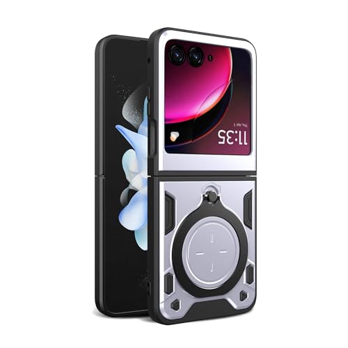 Lucyliy Compatible with Motorola Razr 40 Ultra Phone Case Cover Silvery