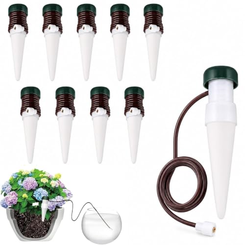 10 Stück Wasserspender für Zimmerpflanzen,Bewässerung Zimmerpflanzen,Classic Bewässerungssystem,Bewässerungssystem Balkon,Pflanzenbewässerung für Urlaub und längerer Abwesenheit