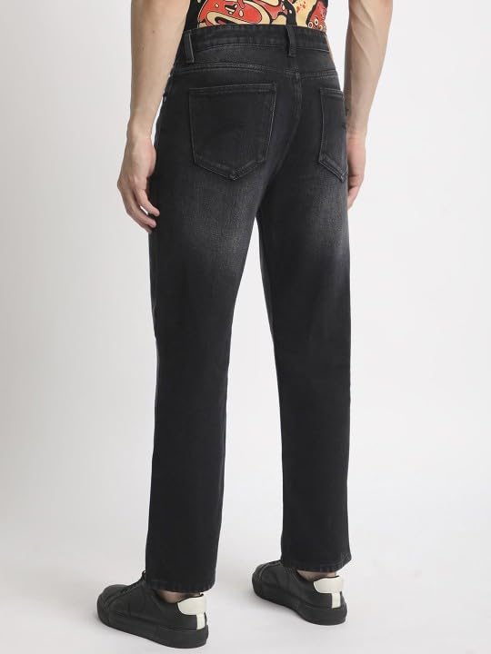 Image of BENE KLEED Men Solid Shaded Relaxed FIT 100% Cotton Jeans