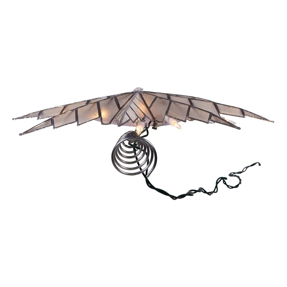 Kurt S. Adler 8 Spitzen, Capiz, silberfarbene Sterne, 38,1 cm Baumspitze, Silber, 15-Inch