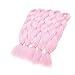 WIGENIUS 5 Pieces Jumbo Braid Hair Kanekalon Fiber for Twist Ombre Braiding Hair Xpressions Braiding Hair Pink Braiding Hair (5PCS, Pink)