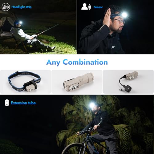 Image of WUBEN E7 1800 Lumen Rechargeable Mini Flashlight with Magnet - Super Bright 6 Modes Khaki EDC Flashlights, Typ-C Rechargeable LED; IP68 Pocket Flashlight for Headlamp Use, Rescue, Camping