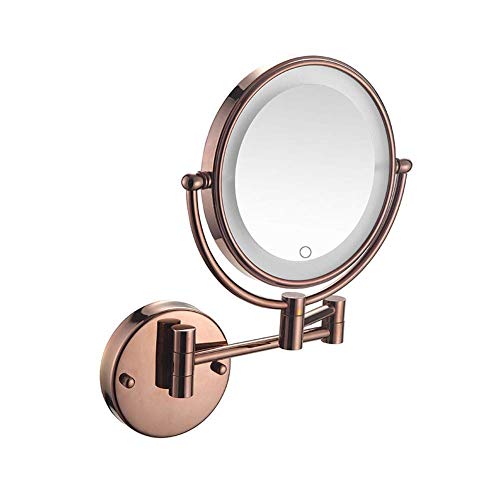 Miroir de maquillage éclairé LED mural extensible pour vue parfaite - 2