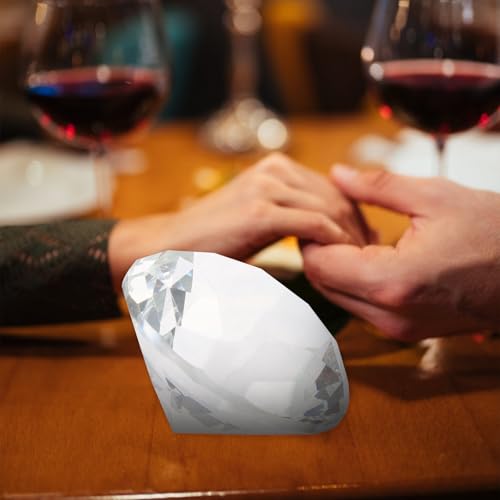 SWETRACE ガラスダイヤモンド花瓶フィラー2個セット 結婚式パーティー用 室内装飾に最適 ロマンチックエレガントな雰囲気演出 透明5cmサイズの多用途センターピース [5]