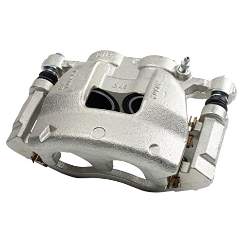Image of TRQ Front Driver and Passenger Side Brake Caliper Set Caliper Brackets Compatible with 14-19 Ford Transit-150 14-19 Transit-250 14-19 Transit-350 with Single Rear Wheels SRW