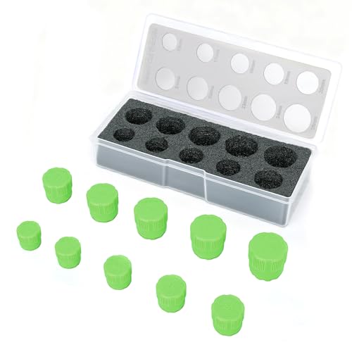 WODHMIEY 16-25mm Sensor Cut,Car Sensor Hole Cutter Kit, High Strength Plastic Car Wrap Film Sensor Cutting Template with Transparent Box for Vehicle Parking Sensors Wrap Tool Kit (Green)