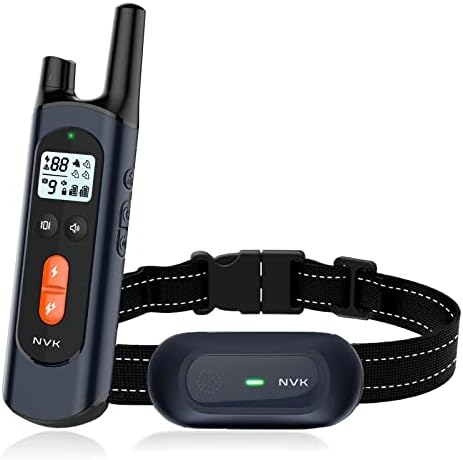 NVK Shock Collar, Dog Training Collar with Remote for Medium Large Dogs, Rechargeable Dog Shock Collar with Shock, Vibration, Beeps Modes, IPX7 Waterproof, Range up to 1600Ft