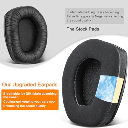 SOULWIT Earpads Replacement for Sennheiser RS165/TR165/RS175/TR175/RS185/TR185/RS195/TR195(RS/TR 165 175 185 195 RF), Ear Pads Cushions for HDR165/HDR175/HDR185/HDR195(HDR 195RF) - Black by SOULWIT - Image 7