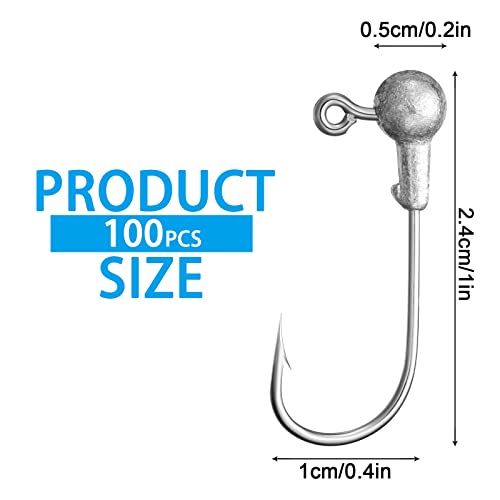 Sumind SUMIND-HOOKS-OUI1081 100 Pieces Jig Heads Fishing Hooks Head Jig Hooks thumb #1