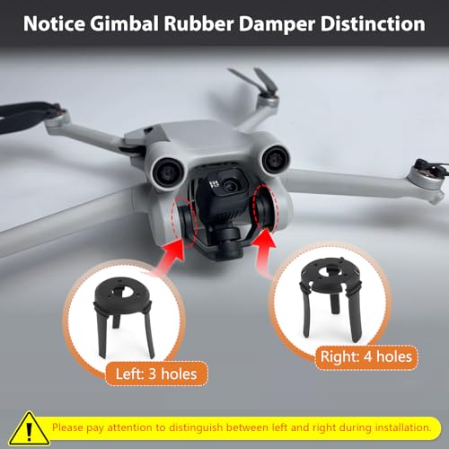 Image of for DJI Mini 3 Pro Gimbal Shock Absorption Rubber Replacement for DJI Mini 3 Damper Rubber Gimbal Camera Shock Absorber Cushion Drones Accessories Parts with Tools(1pair) Extended