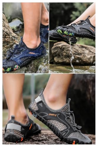 Water Shoes for Men Barefoot,Non-Slip Quick Dry Outdoor Hiking Shoes Sole with Drainage Holes，Suitable for Swimming and Walking on The Beach2