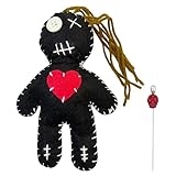 6.2“ Handmade Empath Protection Poppet Voodoo Doll, Halloween Decor, Witch Wicca Pagan Altar (Sparkling Ginger Hair)