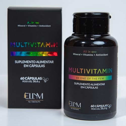 Multivitaminico Completo 180 Capsulas ELLYM NUTRITION Complexo Vitaminico para o Dia a Dia Mulher e