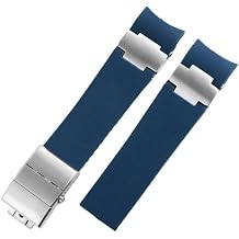 hooson Silicone Watch Strap For Ulysse Nardin 263 Diving Navigation Watchband Men's Watch Chain with Folding Buckle