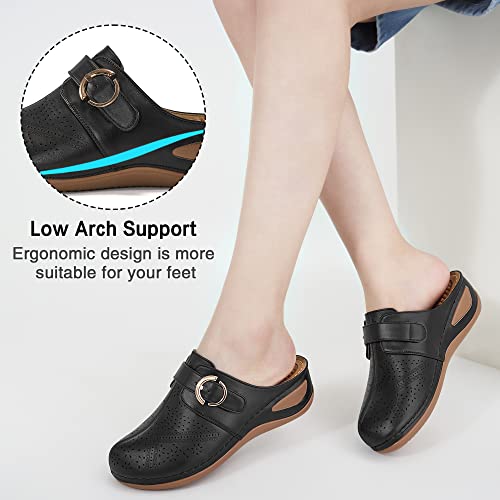 Alicegana Mules For Women Casual Summer Clog With Arch Support Shoes Slip On Sandals Comfy Wedge Shoes #TOP3
