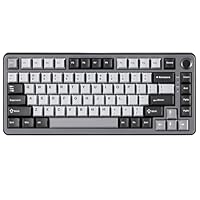 YUNZII RT75 Rapid Trigger Gaming Keyboard,Hall Effect Magnetic Switch,Adjustable Actuation Esports,75% TKL Layout with Knob,RGB Backlit, PBT Keycaps for Mac/Win (Black, Gateron Silky Pro Switch)
