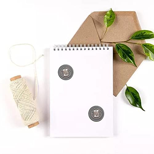 CRASPIRE Sewing Wax Seal Stamp Needle Sealing Wax Stamps Flowers 30mm Retro Vintage Removable Brass Stamp Head with Wood Handle for Wedding Invitations Halloween Christmas Thanksgiving Gift Packing - Image 4