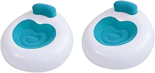 BESPORTBLE 2 Peças Sofá Inflável Dobrável Colchão De Ar Inflável Colchão De Acampamento Colchão De Ar Cadeira De Ar Ao Ar Livre Cadeira De Sofá Inflável Crianças Sofá Inflável Almofada