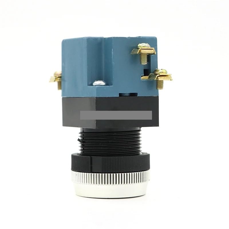 La38-11 White Push Button Switch Power Start Stop Self-Locking with Light Button  Switch - La38- 1Pcs LA19-11 25mm 5A 380V 1NO1NC Car Switch Momentary Push Button