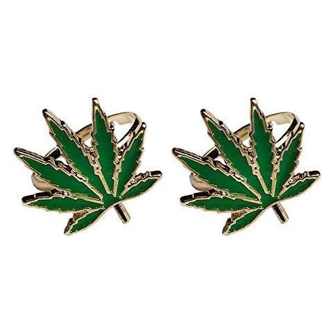 Yooce Marijuana Leaf Rings Set of 2 Cover