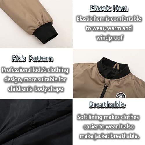 Image of SNOW DREAMS Boys Girls Bomber Jacket Flight Jackets Spring Varsity Jacket