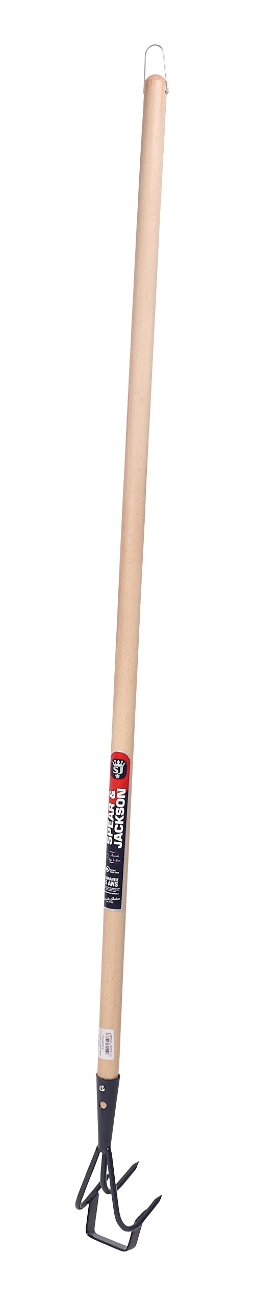 Spear & Jackson 81208 Griffe 3 dents avec grattoir manche Bois
