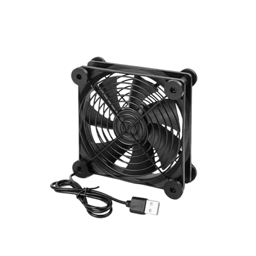 MARCBUSE Ventilateur de refroidissement 120 mm avec connexion USB pour racks de serveur électroniques, armoires réseau et ordinateur portable Prévention de surchauffe Ventilateur alimenté par USB