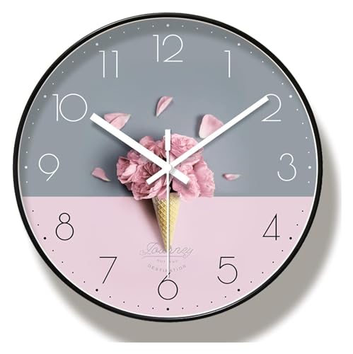 Horloge murale battant silencieuse moderne pour chambre et cuisine