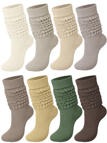 Chaussettes Femme Jeyiour Lot de 8 Paires en Coton Confortable